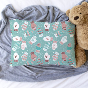 Gemütliche Winter Weihnachten Mittens Muster in Mi Kissenbezug
