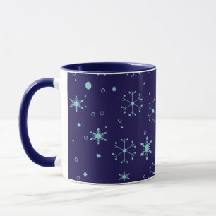 Gemütliche Winter Weihnachten Schneeflocken Mitter Tasse