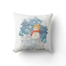 Gemütliche Winter Wonderland Snowman Throw Kissen