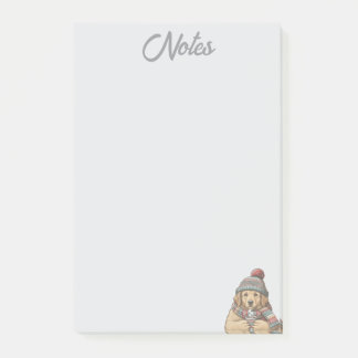 Gemütliche Winterhund-Notizen Post-it Klebezettel