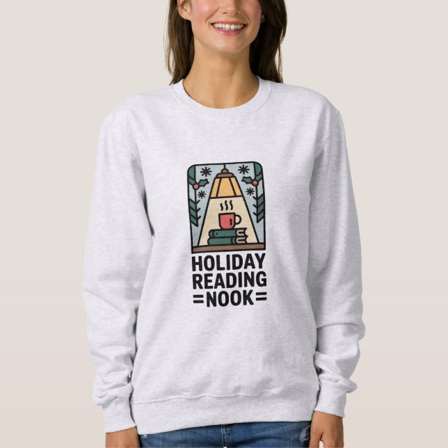 Gemütliche Winterlektüre-Ecke Sweatshirt (Vorderseite)