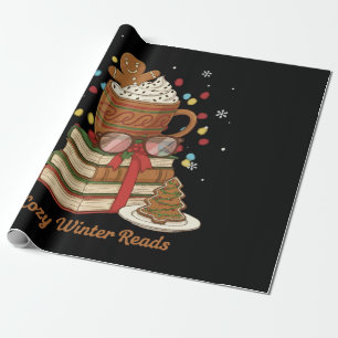 Gemütliche Winterlektüre Weihnachten Buchliebhaber Geschenkpapier