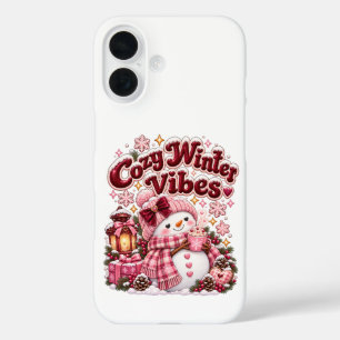 Gemütliche Winterstimmung Süße Schneemann Custom iPhone 16 Hülle
