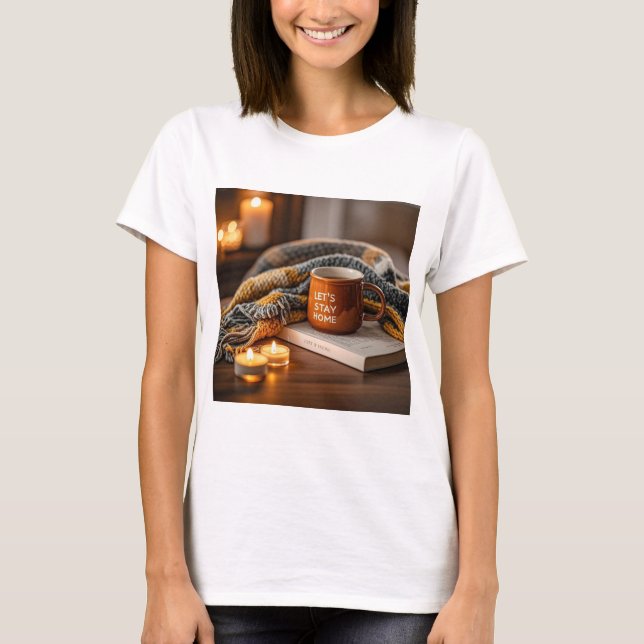 Gemütlicher Abend mit Kerzenlicht T-Shirt (Vorderseite)
