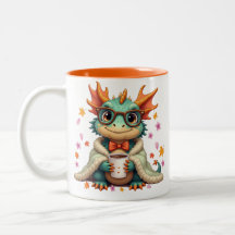 Gemütlicher Bartdrache - Drache in Decke Kaffee