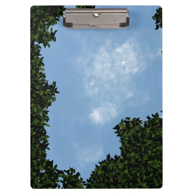 Gemütlicher blauer Himmel  Klemmbrett (Vorderseite)