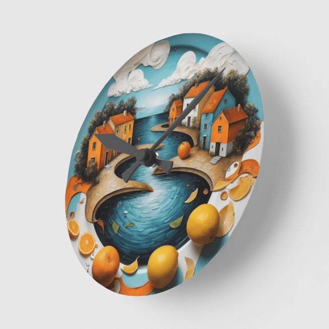 Gemütlicher Canal Runde Wanduhr (Winkel)