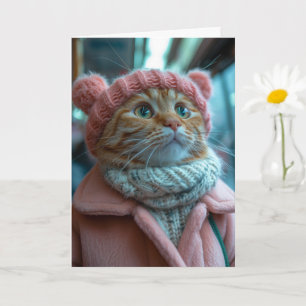 Gemütlicher Cat Gruß Karte