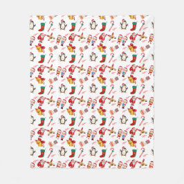 Gemütlicher Claus: Weihnachts-Snuggle-Blanket Fleecedecke