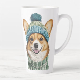 Gemütlicher Corgi im Wintergear Milchtasse