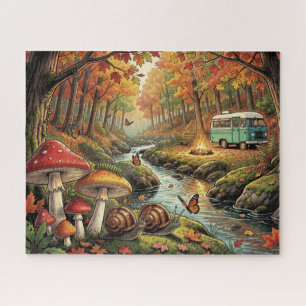 Gemütlicher Cottagecore-Campingplatz im Vintage-St Puzzle