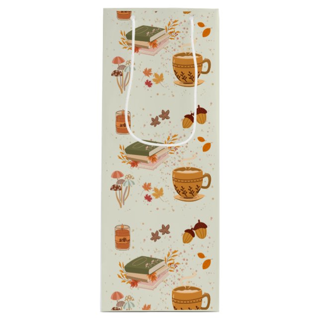 Gemütlicher Fall Geschenktüte Für Weinflaschen (Vorderseite)