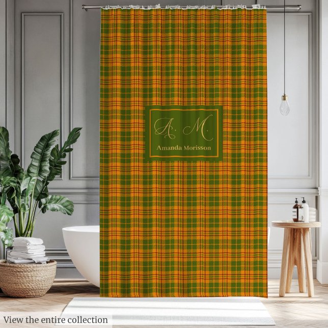 Gemütlicher Fall Karierter Vorhang Personalisiert  (Cozy Fall Plaid Curtain Personalized Farmhouse Accent)