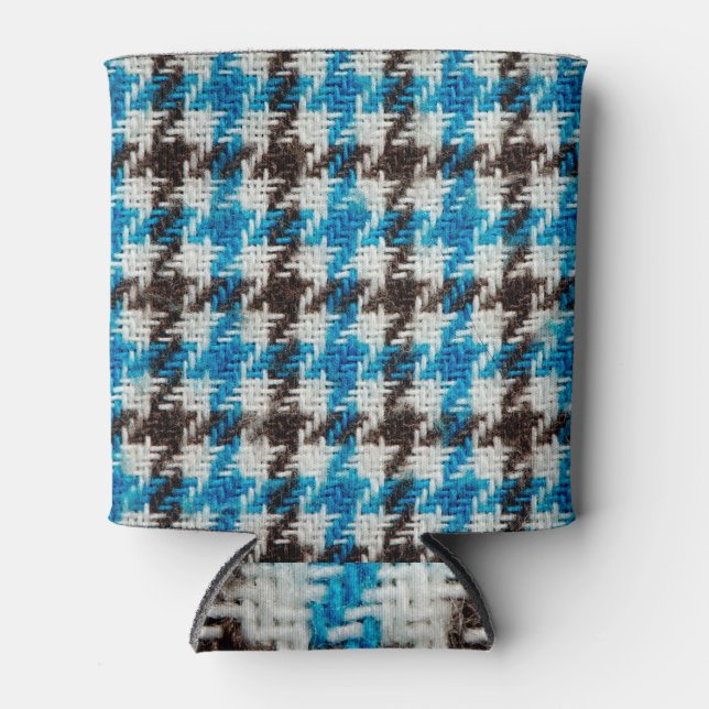 Gemütlicher Flanellstoff, texturaler Hintergrund. Dosenkühler (Vorderseite)