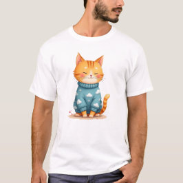 Gemütlicher Ginger Katze im Cloud Sweater Tri-Blend Shirt
