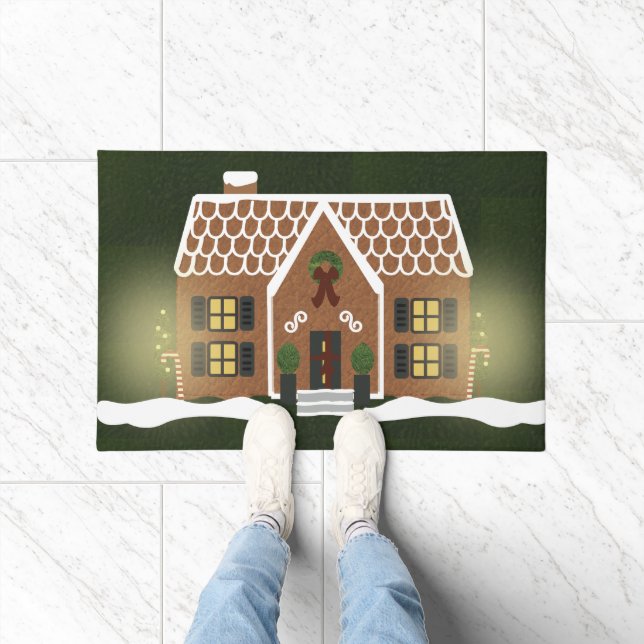 Gemütlicher Gingerbread Weihnachtsmatte Fußmatte (Indoor)