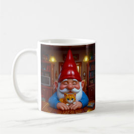 Gemütlicher Gnom-Kater Kaffeetasse