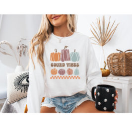 Gemütlicher "Gourd Vibes" Fall Sweatshirt