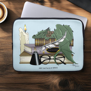 Gemütlicher Grüner Whimsical Schlafender Drache Bü Laptopschutzhülle