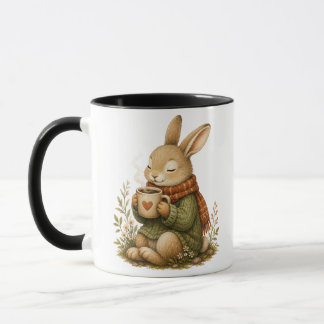 Gemütlicher Hasen-Kaffeebecher | Süße, verspielte Tasse