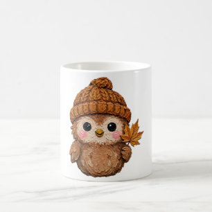 Gemütlicher Herbst-Eulen-Kaffeebecher Kaffeetasse