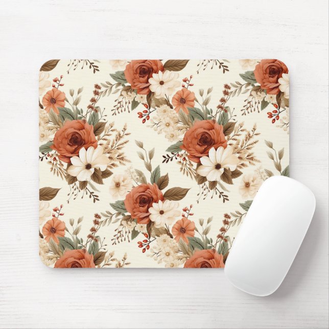 Gemütlicher Herbst florale Prinzessin Digitale Kun Mousepad (Mit Mouse)