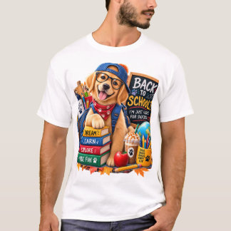 Gemütlicher Herbst Golden Retriever Pumpkin Spice T-Shirt
