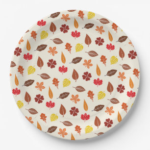 Gemütlicher Herbst-Herbstlaub Pappteller