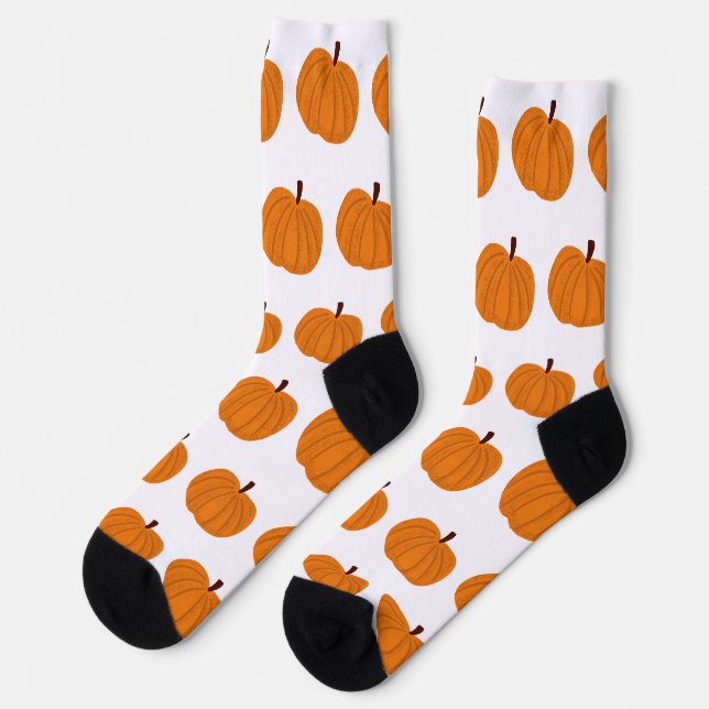 Gemütlicher Herbst Kürbis Socken (Linkes Detail)
