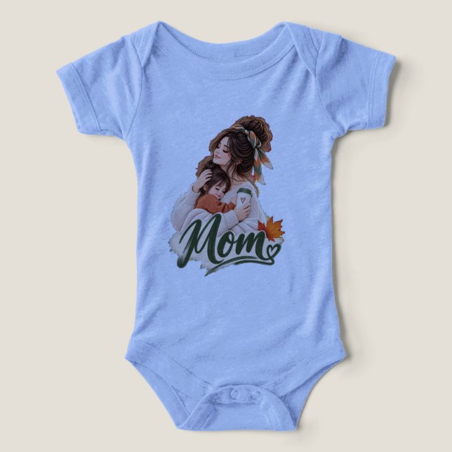 Gemütlicher Herbst Mama & Baby Kinder Herbstliebe (Design Vorderseite)