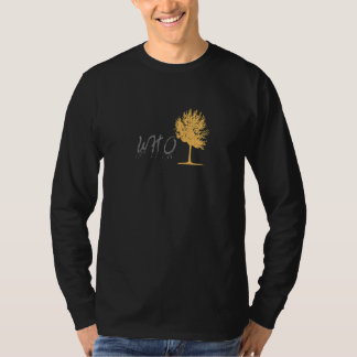 Gemütlicher Herbstbaum mit grauem Text T-Shirt