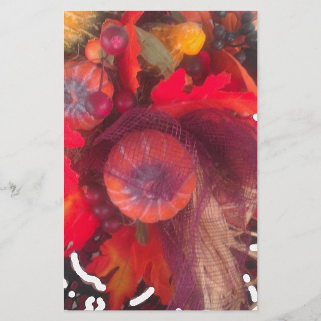 Gemütlicher Herbstgarten - Herbstdekor und Geschen Briefpapier (Vorderseite)