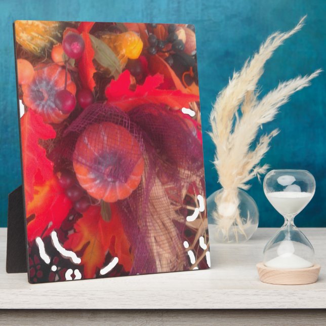 Gemütlicher Herbstgarten - Herbstdekor und Geschen Fotoplatte (Seite)