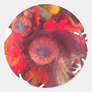 Gemütlicher Herbstzauber - Herbstdeko & Geschenke Runder Aufkleber