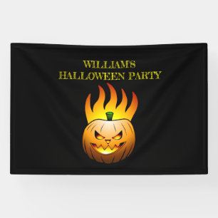 Gemütlicher Jack o'lantern Halloween-Kürbis Banner