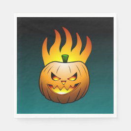 Gemütlicher Jack o'lantern Halloween Pumpkin Serviette
