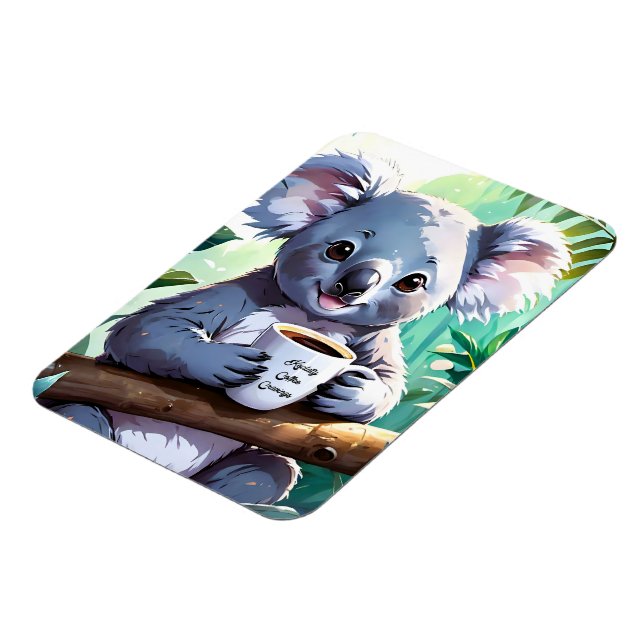 Gemütlicher Jungle Koala-Kaffee Magnet (Linke Seite)