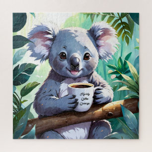 Gemütlicher Jungle Koala-Kaffee Puzzle