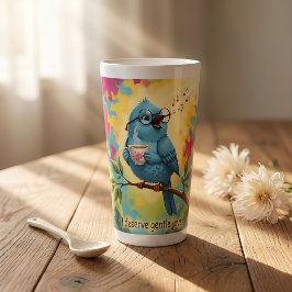 Gemütlicher Kaffee-Latte-Becher für Vogelfreunde  Milchtasse