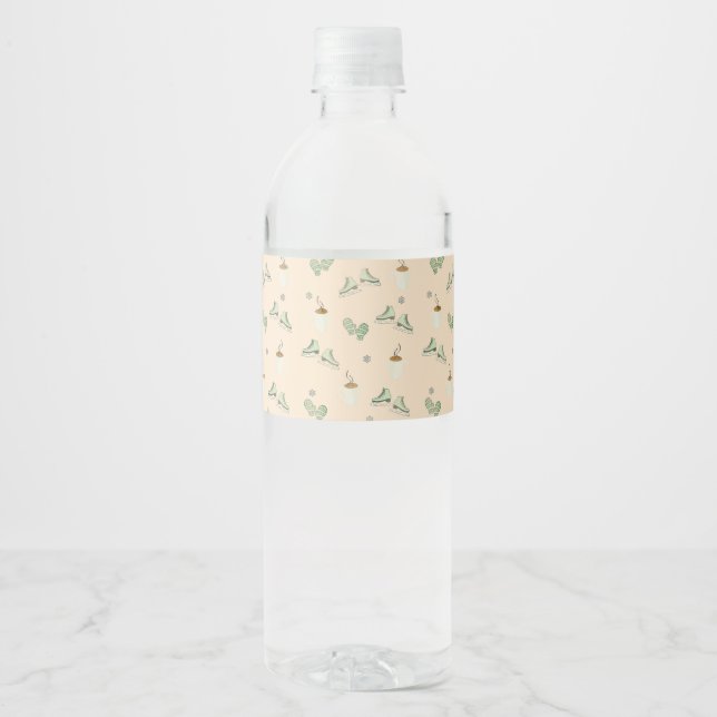 Gemütlicher Kaffee Wasserflaschenetikett (Vorderseite)