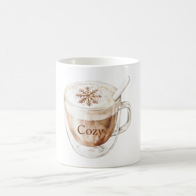 Gemütlicher Kakaoschneeflocke Kaffeetasse (Mittel)