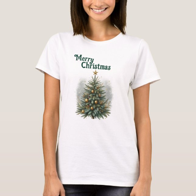 Gemütlicher Kiefern-Weihnachtsbaum  T-Shirt (Vorderseite)