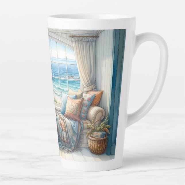 Gemütlicher Küstenfenstersitz Cottagecore Milchtasse (Rechts)