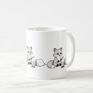 Gemütlicher Lagerfeuer-Fuchs-Becher Kaffeetasse