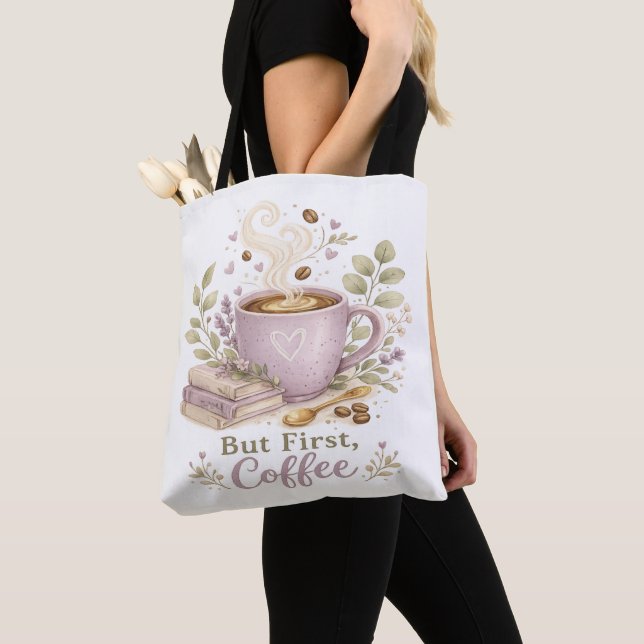 Gemütlicher Lavendel-Wasserfarbe-Kaffee (Von Nahem)