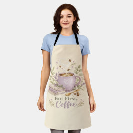 Gemütlicher Lavendel-Wasserfarbe-Kaffee Schürze