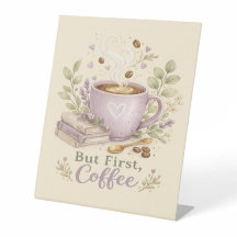 Gemütlicher Lavendel-Wasserfarbe-Kaffee