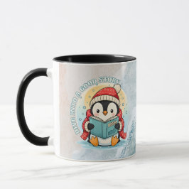 Gemütlicher Lesepinguin Winter-Kaffee-Tasse Tasse