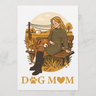 Gemütlicher Moment der Hunde-Mama mit ihrem Beglei Einladung