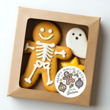 Gemütlicher Niedlicher Halloween-Umschlag Aufklebe